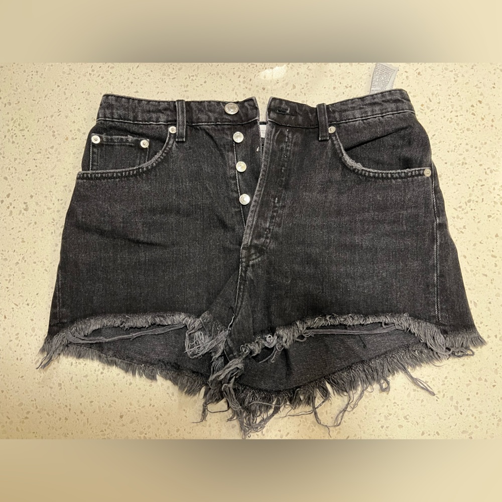 Zara Black Jean Shorts